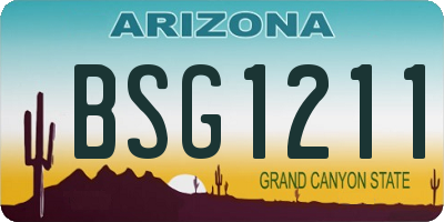 AZ license plate BSG1211