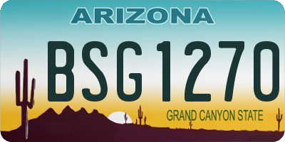 AZ license plate BSG1270