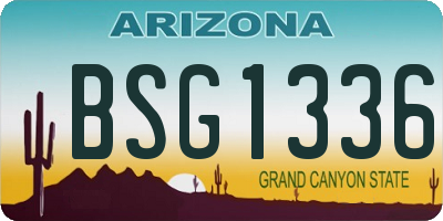 AZ license plate BSG1336