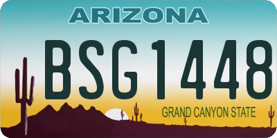 AZ license plate BSG1448