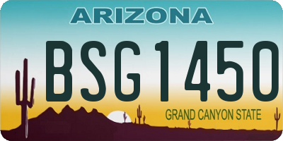 AZ license plate BSG1450