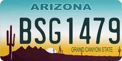 AZ license plate BSG1479