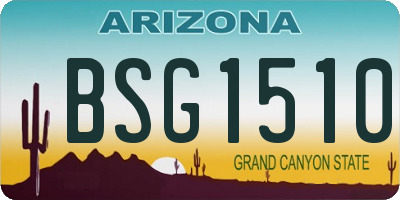 AZ license plate BSG1510