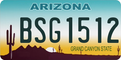 AZ license plate BSG1512