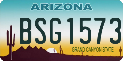 AZ license plate BSG1573
