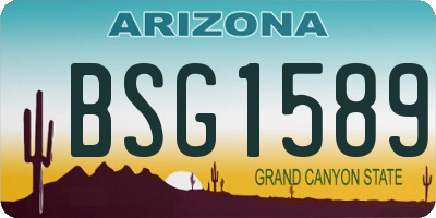 AZ license plate BSG1589