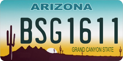 AZ license plate BSG1611