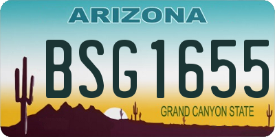 AZ license plate BSG1655