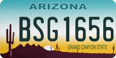 AZ license plate BSG1656