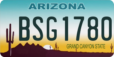 AZ license plate BSG1780