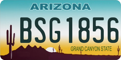 AZ license plate BSG1856