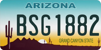 AZ license plate BSG1882
