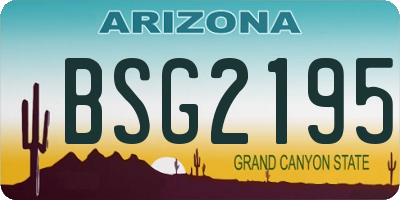 AZ license plate BSG2195