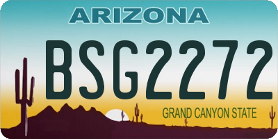 AZ license plate BSG2272