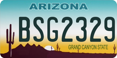 AZ license plate BSG2329