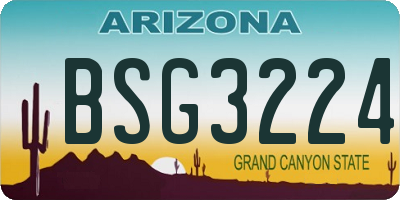 AZ license plate BSG3224