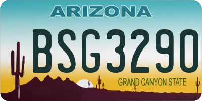 AZ license plate BSG3290