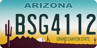 AZ license plate BSG4112
