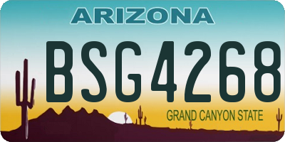 AZ license plate BSG4268