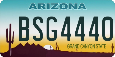 AZ license plate BSG4440