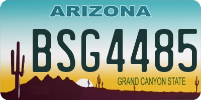 AZ license plate BSG4485
