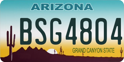 AZ license plate BSG4804