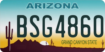 AZ license plate BSG4860