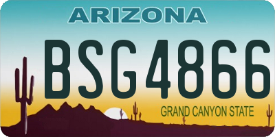 AZ license plate BSG4866