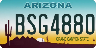 AZ license plate BSG4880