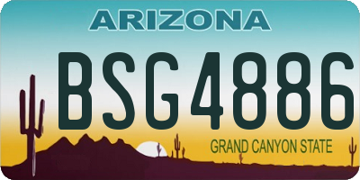 AZ license plate BSG4886