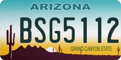 AZ license plate BSG5112