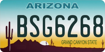 AZ license plate BSG6268