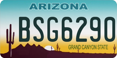 AZ license plate BSG6290