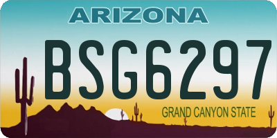 AZ license plate BSG6297