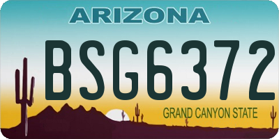 AZ license plate BSG6372