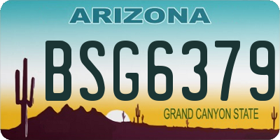AZ license plate BSG6379
