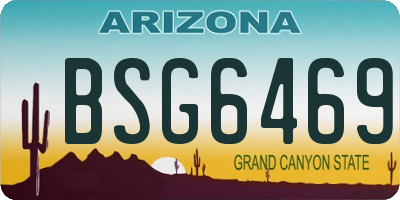 AZ license plate BSG6469