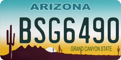 AZ license plate BSG6490