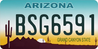 AZ license plate BSG6591