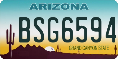 AZ license plate BSG6594