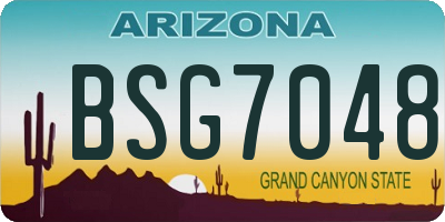 AZ license plate BSG7048