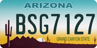 AZ license plate BSG7127