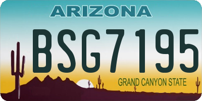 AZ license plate BSG7195