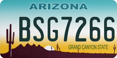 AZ license plate BSG7266