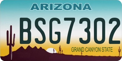 AZ license plate BSG7302