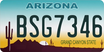 AZ license plate BSG7346