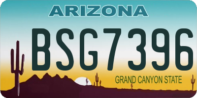 AZ license plate BSG7396