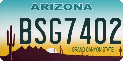 AZ license plate BSG7402