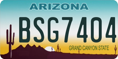 AZ license plate BSG7404