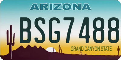 AZ license plate BSG7488